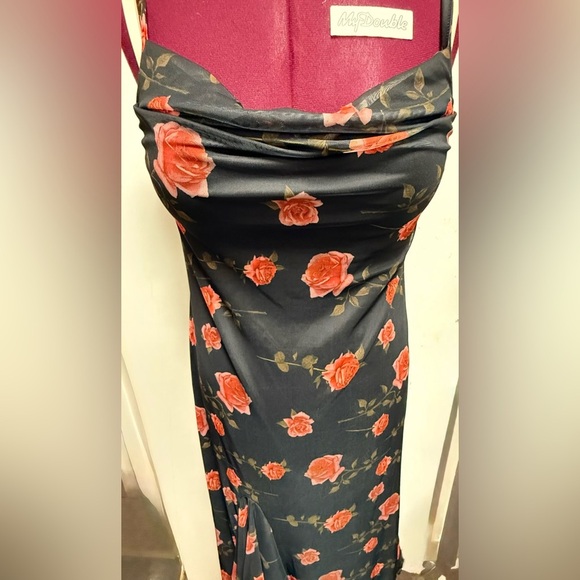 Floral Black and Red Dress - Picture 2 of 7